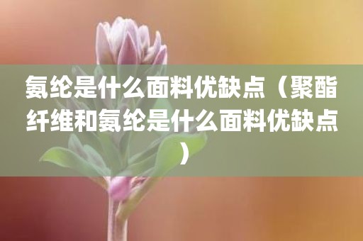 氨纶是什么面料优缺点(聚酯纤维和氨纶是什么面料优缺点)