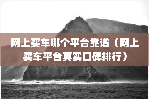 网上买车哪个平台靠谱（网上买车平台真实口碑排行）