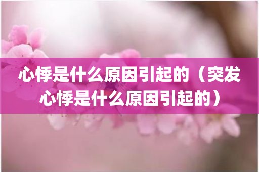 心悸是什么原因引起的（突发心悸是什么原因引起的）