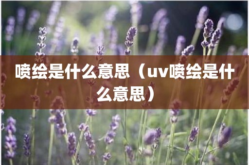 喷绘是什么意思（uv喷绘是什么意思）