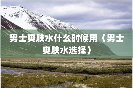 男士爽肤水什么时候用（男士爽肤水选择）