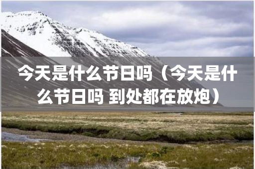 今天是什么节日吗（今天是什么节日吗 到处都在放炮）