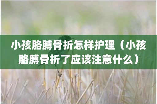小孩胳膊骨折怎样护理（小孩胳膊骨折了应该注意什么）