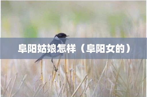 阜阳姑娘怎样（阜阳女的）