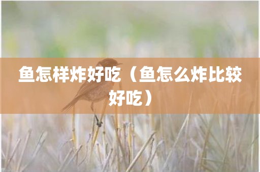 鱼怎样炸好吃（鱼怎么炸比较好吃）