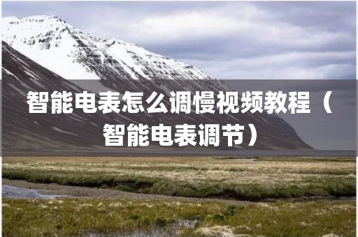 智能电表怎么调慢视频教程（智能电表调节）