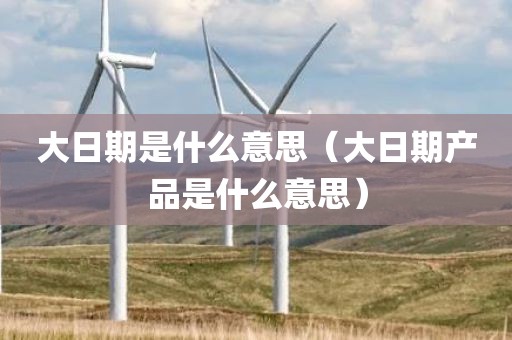 大日期是什么意思（大日期产品是什么意思）