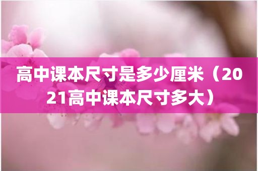 高中课本尺寸是多少厘米（2021高中课本尺寸多大）