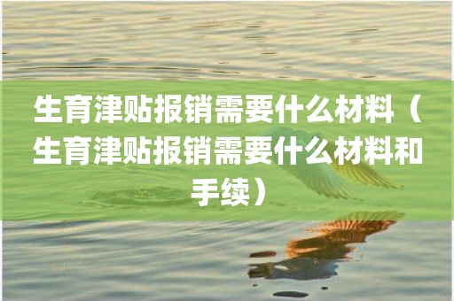 生育津贴报销需要什么材料（生育津贴报销需要什么材料和手续）