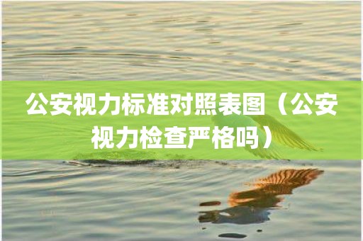 公安视力标准对照表图（公安视力检查严格吗）