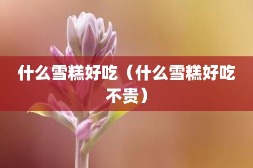 什么雪糕好吃（什么雪糕好吃不贵）