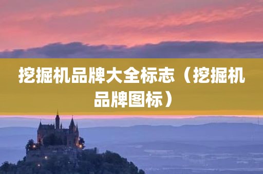 挖掘机品牌大全标志（挖掘机品牌图标）