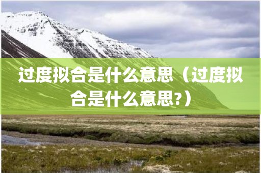 过度拟合是什么意思（过度拟合是什么意思?）