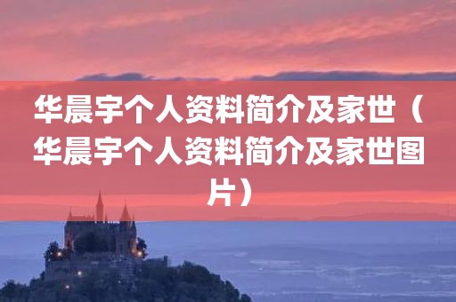 华晨宇个人资料简介及家世（华晨宇个人资料简介及家世图片）