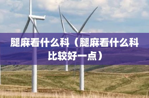 腿麻看什么科（腿麻看什么科比较好一点）