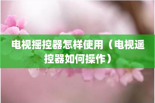 电视摇控器怎样使用（电视遥控器如何操作）