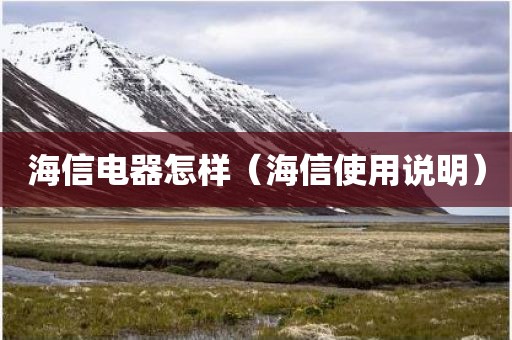 海信电器怎样（海信使用说明）