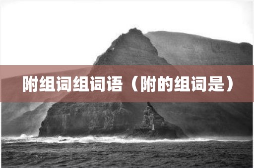 附组词组词语（附的组词是）