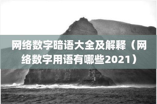 网络数字暗语大全及解释（网络数字用语有哪些2021）