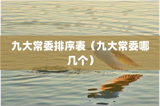 九大常委排序表（九大常委哪几个）