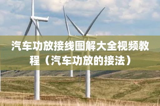 汽车功放接线图解大全视频教程(汽车功放的接法)