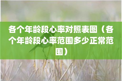 各个年龄段心率对照表图（各个年龄段心率范围多少正常范围）