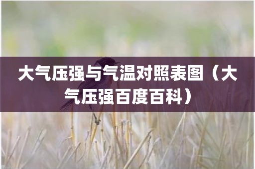 大气压强与气温对照表图（大气压强百度百科）