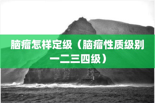 脑瘤怎样定级（脑瘤性质级别一二三四级）