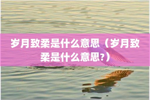 岁月致柔是什么意思（岁月致柔是什么意思?）