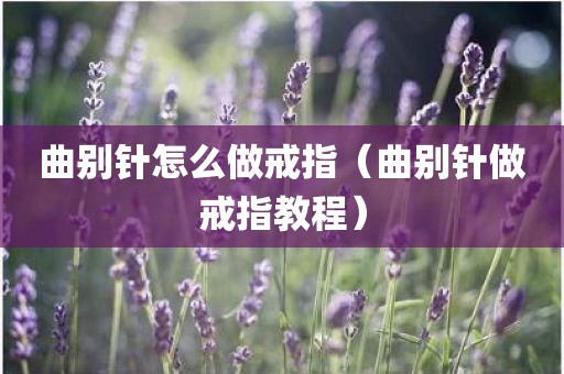 曲别针怎么做戒指（曲别针做戒指教程）