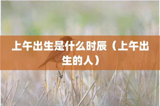 上午出生是什么时辰（上午出生的人）
