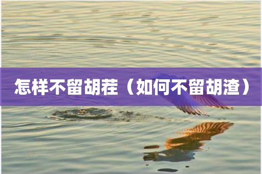 怎样不留胡茬（如何不留胡渣）