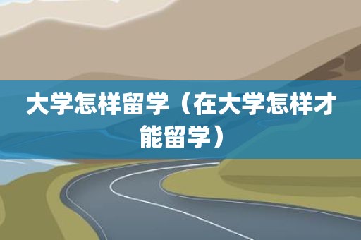 大学怎样留学（在大学怎样才能留学）