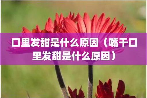 口里发甜是什么原因（嘴干口里发甜是什么原因）