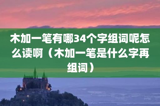 木加一笔有哪34个字组词呢怎么读啊（木加一笔是什么字再组词）