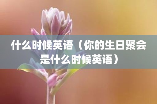 什么时候英语(你的生日聚会是什么时候英语)