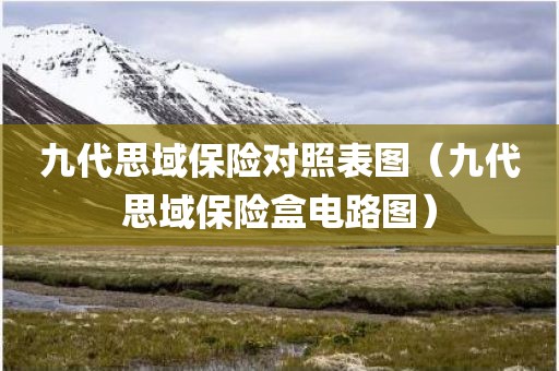 九代思域保险对照表图（九代思域保险盒电路图）