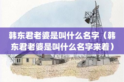 韩东君老婆是叫什么名字（韩东君老婆是叫什么名字来着）