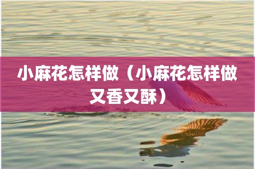 小麻花怎样做（小麻花怎样做又香又酥）