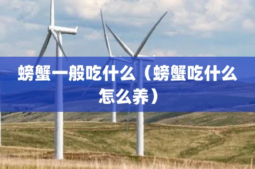 螃蟹一般吃什么（螃蟹吃什么怎么养）