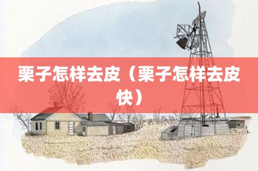 栗子怎样去皮（栗子怎样去皮快）