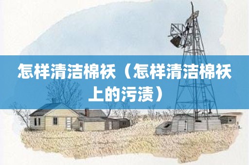 怎样清洁棉袄（怎样清洁棉袄上的污渍）