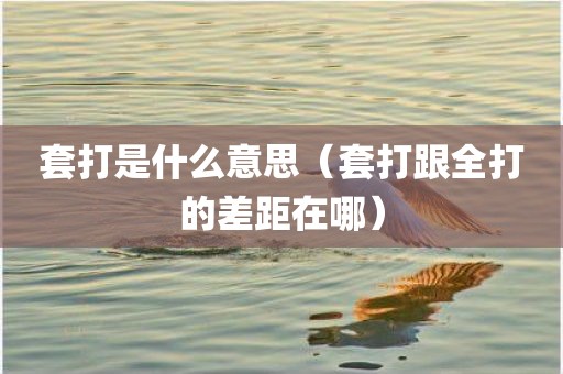 套打是什么意思（套打跟全打的差距在哪）