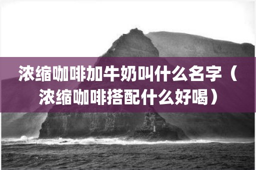 浓缩咖啡加牛奶叫什么名字（浓缩咖啡搭配什么好喝）
