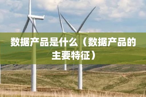 数据产品是什么（数据产品的主要特征）