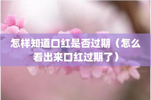 怎样知道口红是否过期（怎么看出来口红过期了）