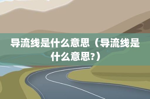导流线是什么意思（导流线是什么意思?）