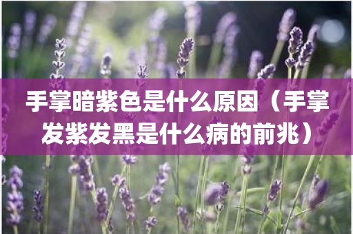 手掌暗紫色是什么原因（手掌发紫发黑是什么病的前兆）