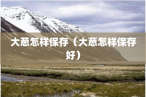 大葱怎样保存（大葱怎样保存好）