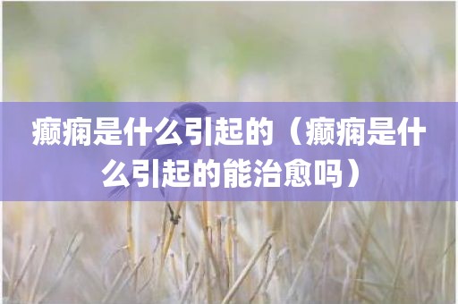 癫痫是什么引起的（癫痫是什么引起的能治愈吗）